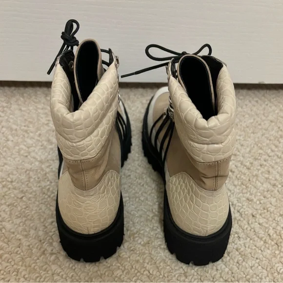 Freda Salvador Claudia Lace-Up Boots in Khaki - Picture 6 of 11